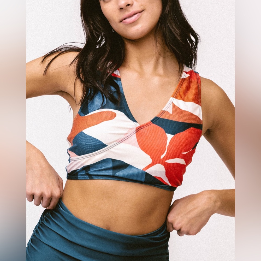 Nani Colorful Vista Switch V Crop Swimsuit Top